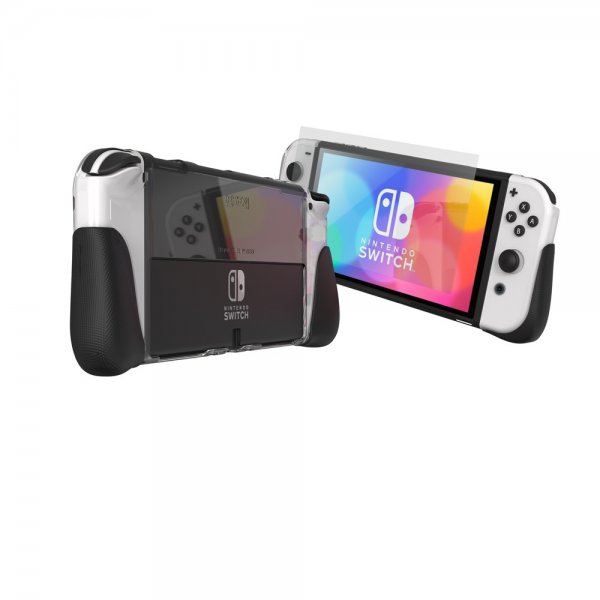 Nintendo Switch OLED Deksel Skjermbeskytter Kita Grip 360 Clear
