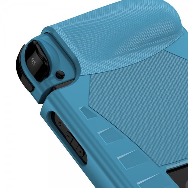Nintendo Switch etui karbonfiber mønster blå