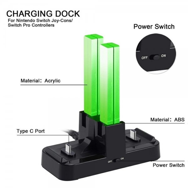 Nintendo Switch kontroller ladestasjon