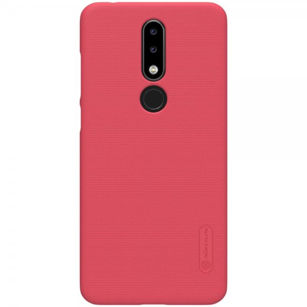 Nokia 5.1 Plus Deksel Frosted Shield Hardplast Rød