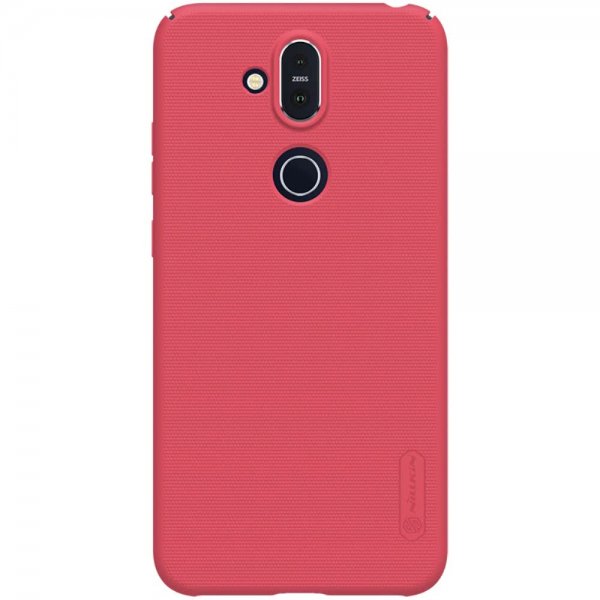 Nokia 8.1 Deksel Frosted Shield Hardplast Rød