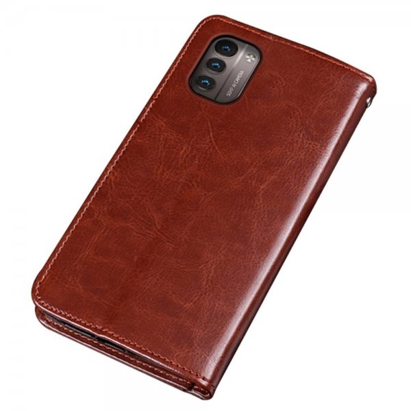 Nokia G11/G21 Etui Skinntekstur Brun
