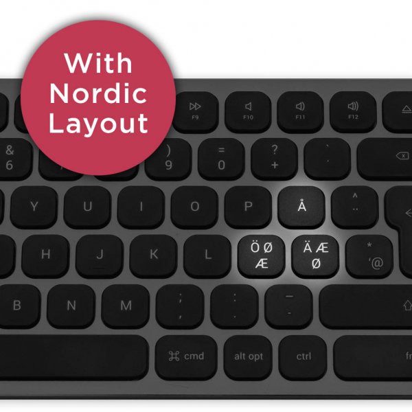 Trådløst Tastatur för upp till 3 enheter Nordisk Layout Space Gray