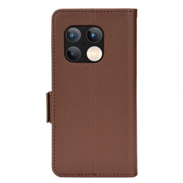 OnePlus 10 Pro Etui Litchi Brun