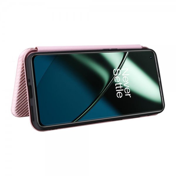 OnePlus 11 Etui Karbonfibertekstur Rosegull