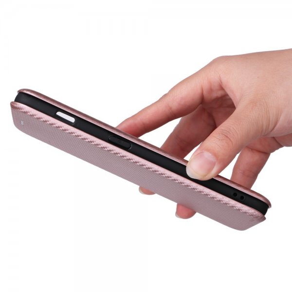 OnePlus 11 Etui Karbonfibertekstur Rosegull