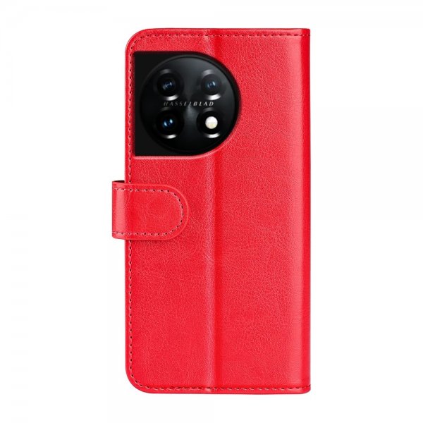 OnePlus 11 Etui Skinntekstur Rød