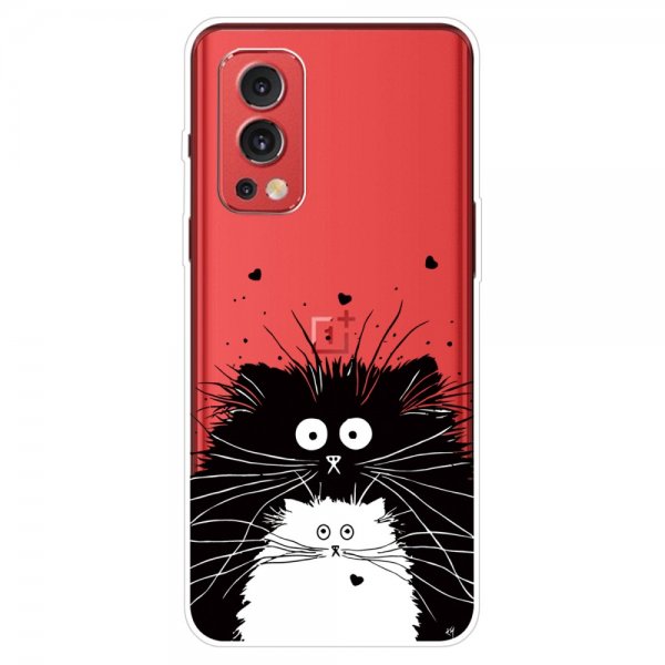 OnePlus Nord 2 5G Deksel Motiv To Katter