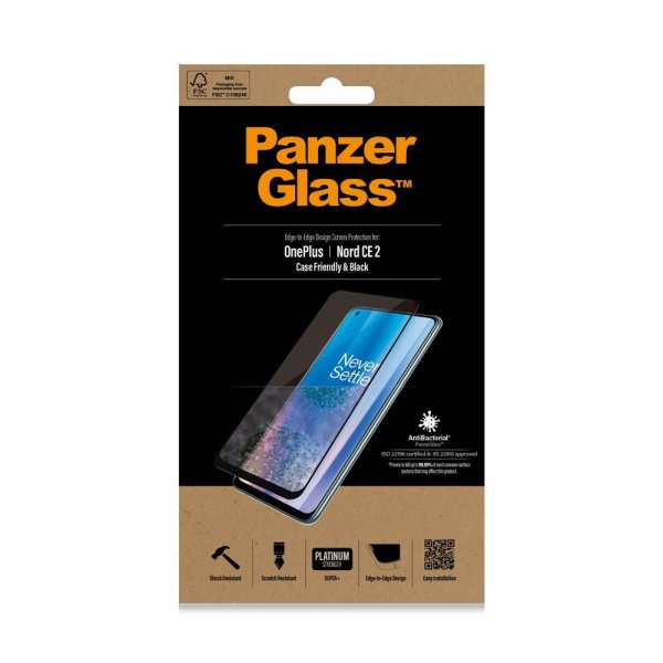 OnePlus Nord CE 2 5G Skjermbeskytter Case Friendly