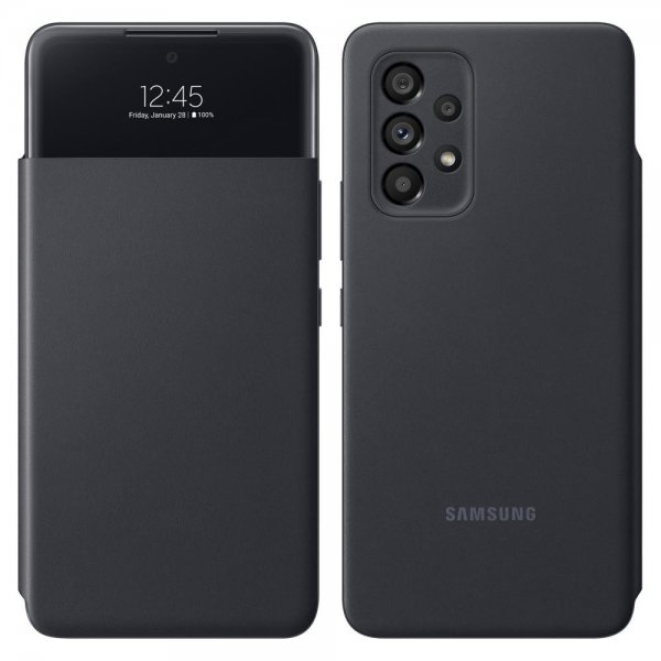 Original Galaxy A53 5G Etui Smart S View Wallet Cover Svart