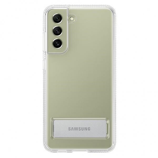 Original Galaxy S21 FE Deksel Clear Standing Cover Transparent Klar