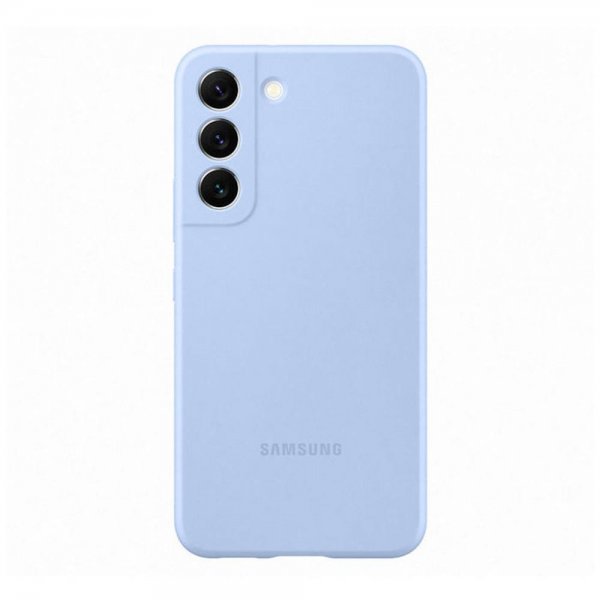 Original Galaxy S22 Plus Deksel Silicone Cover Sky Blue