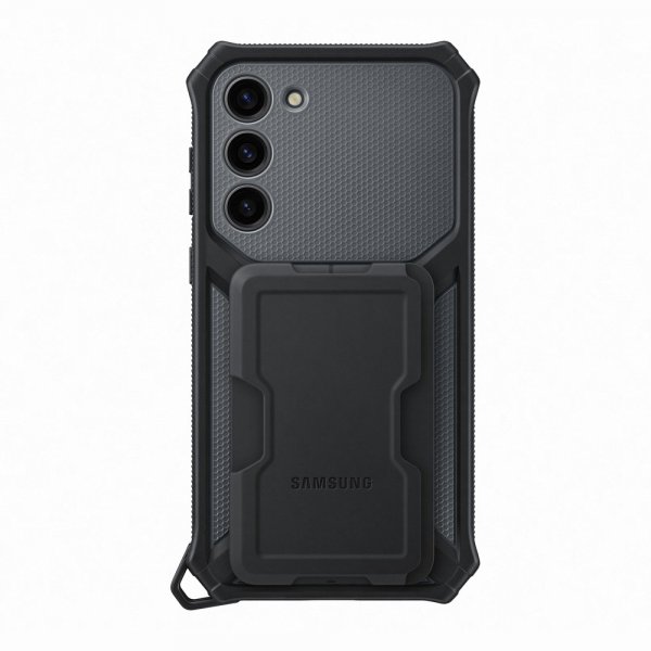 Original Galaxy S23 Plus Deksel Rugged Gadget Case Svart