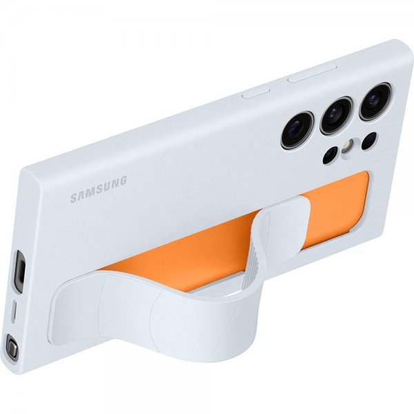 Original Galaxy S24 Ultra Deksel Standing Grip Case Light Blue