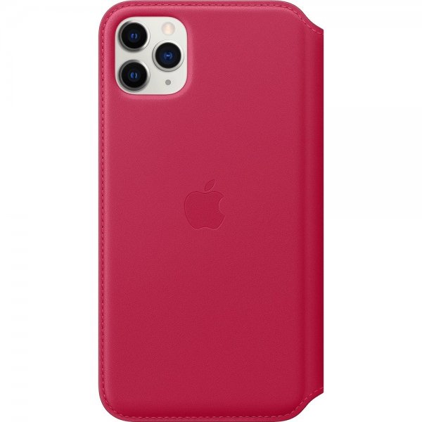 Original iPhone 11 Pro Max Etui Leather Folio Raspberry