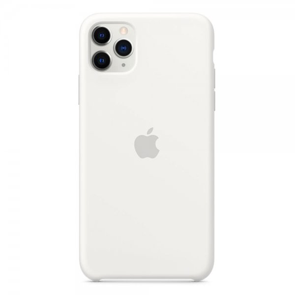 Original iPhone 11 Pro Max Deksel Silikoni Case Hvit