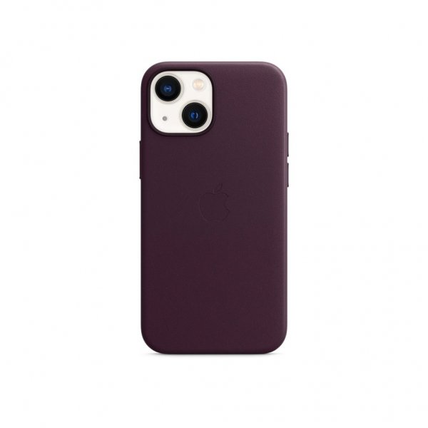 Original iPhone 13 Mini Deksel Leather Case MagSafe Dark Cherry