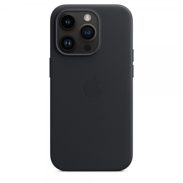 Original iPhone 14 Pro Max Deksel Leather Case MagSafe Midnatt
