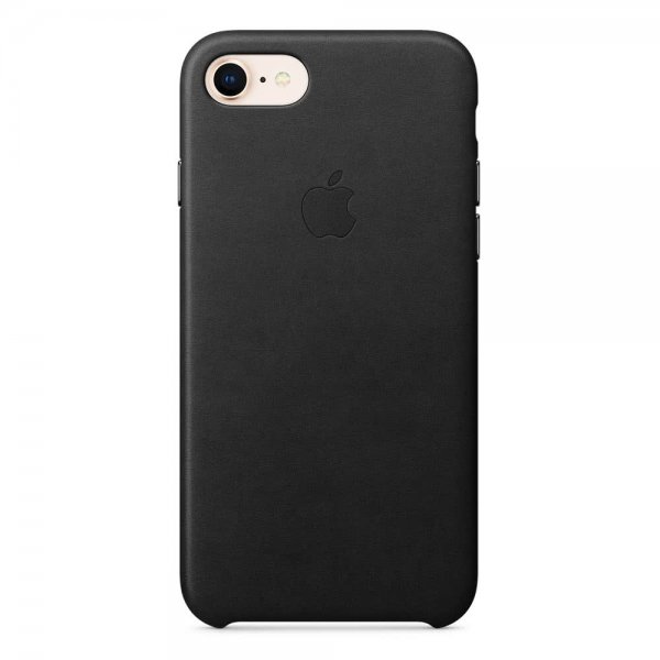 Original iPhone 8 Deksel Leather Case Svart