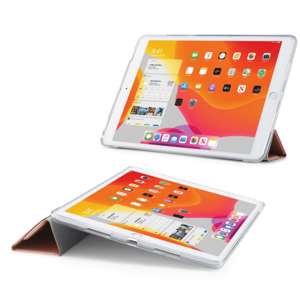 iPad 10.2 (gen 7/8/9) Etui Metallic Origami Rosegull