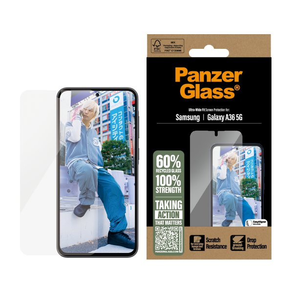 Samsung Galaxy A36 Skjermbeskytter Ultra-Wide Fit EasyAligner