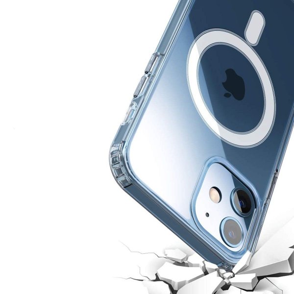 iPhone 12 Mini Deksel TPU MagSafe Støtsikker Transparent