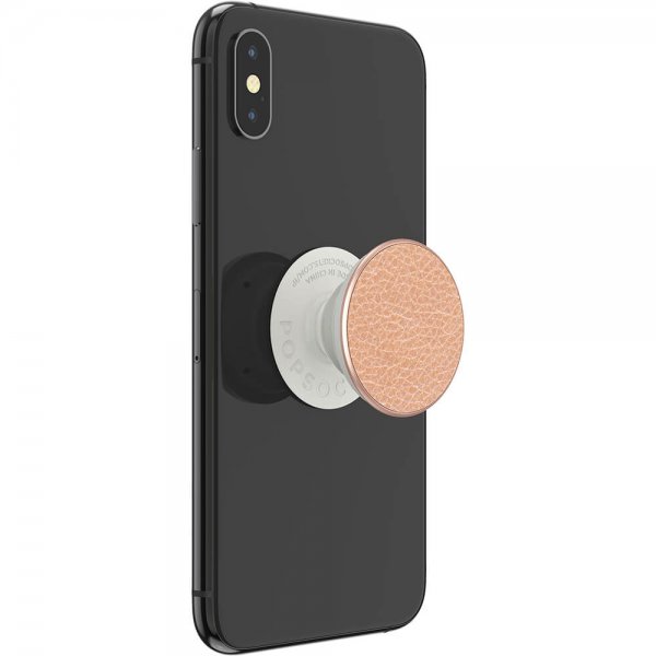 PopGrip Premium Pebbled Vegan Leather Rosegull