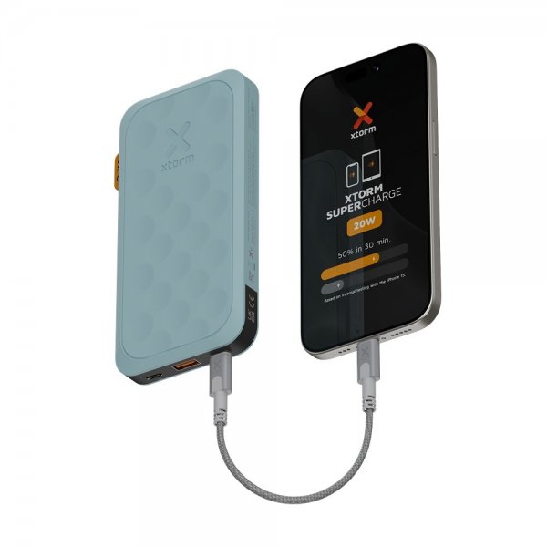 Powerbank Fuel Series 5 20W 2xUSB-C 10 000 mAh Blå