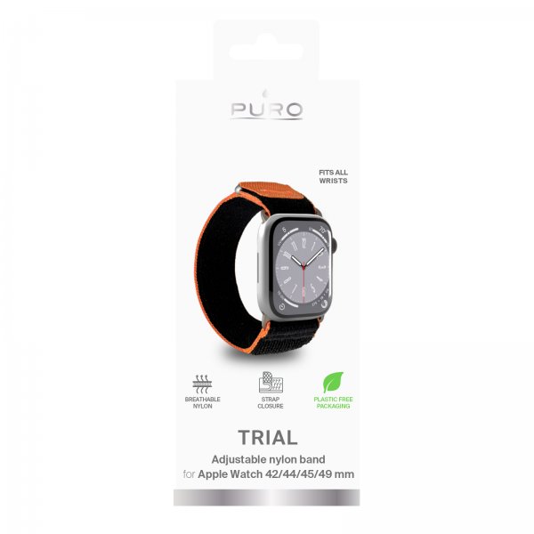 Apple Watch 44/45/46mm/Ultra 49mm Armbånd Trial Loop Svart