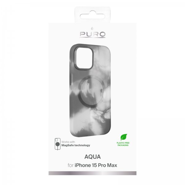 iPhone 15 Pro Max Deksel Aqua Sølv