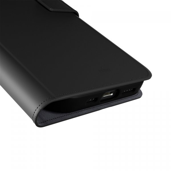iPhone 16 Pro Etui Wallet Stand Svart