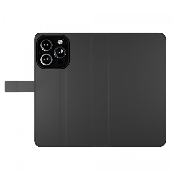 iPhone 16 Pro Etui Wallet Stand Svart