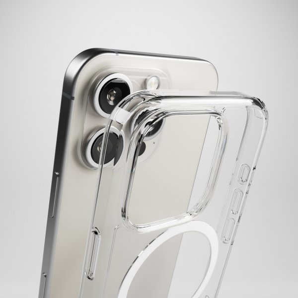 iPhone 16 Pro Max Deksel Impact Clear D3O MagSafe Transparent