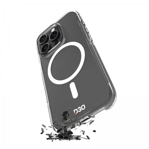 iPhone 16 Pro Max Deksel Impact Clear D3O MagSafe Transparent