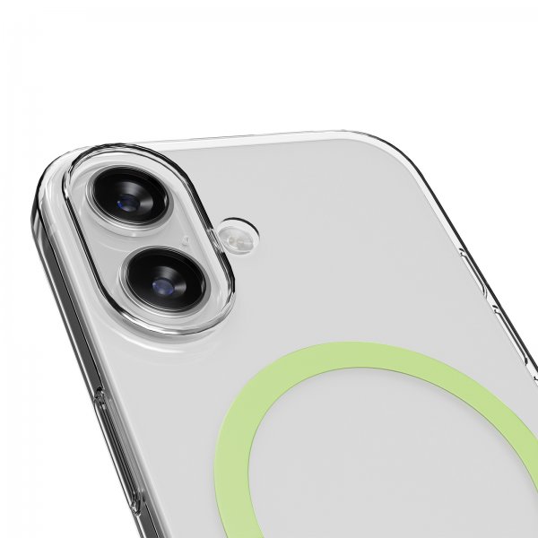 iPhone 17 Deksel Lite Mag Transparent Grønn