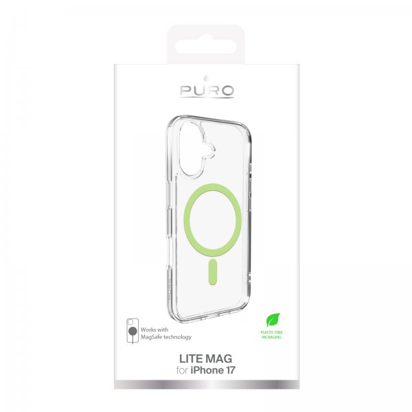 iPhone 17 Deksel Lite Mag Transparent Grønn