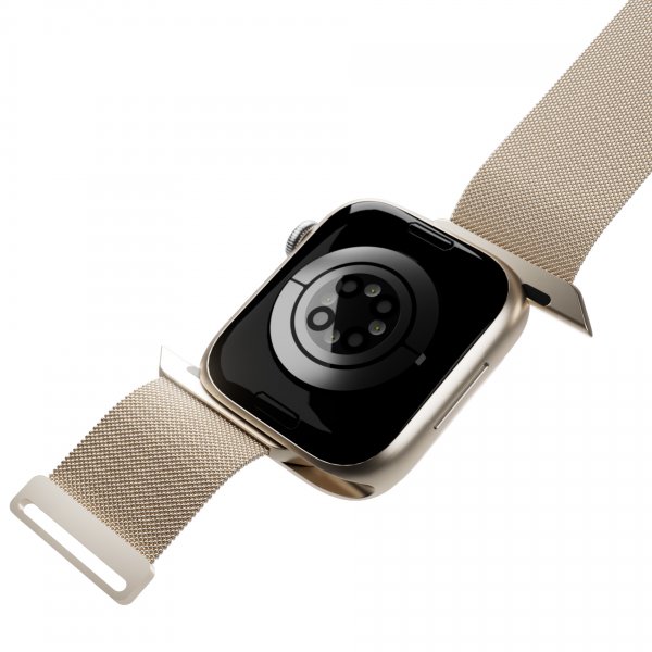 Apple Watch 44/45/46mm/Ultra 49mm Armbånd Milanese Champagne