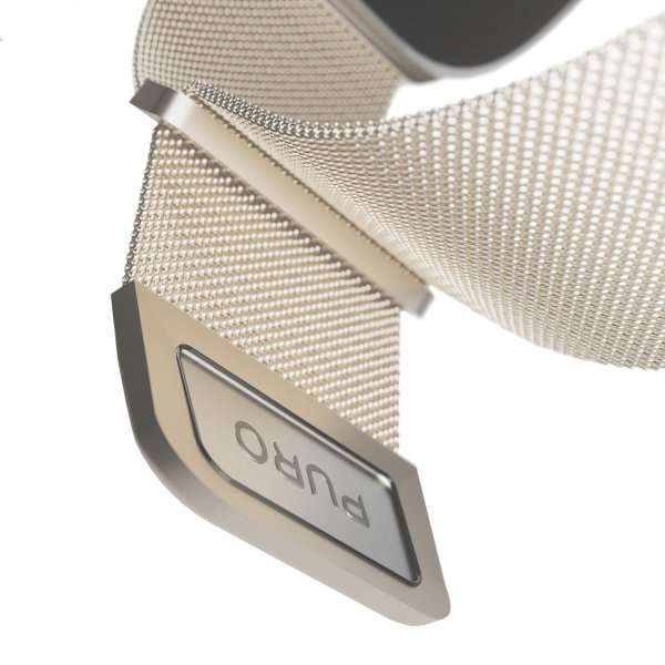 Apple Watch 44/45/46mm/Ultra 49mm Armbånd Milanese Champagne