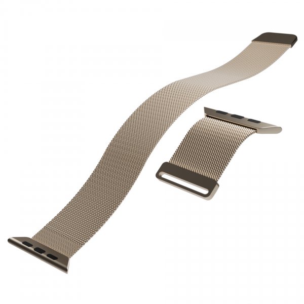 Apple Watch 44/45/46mm/Ultra 49mm Armbånd Milanese Champagne