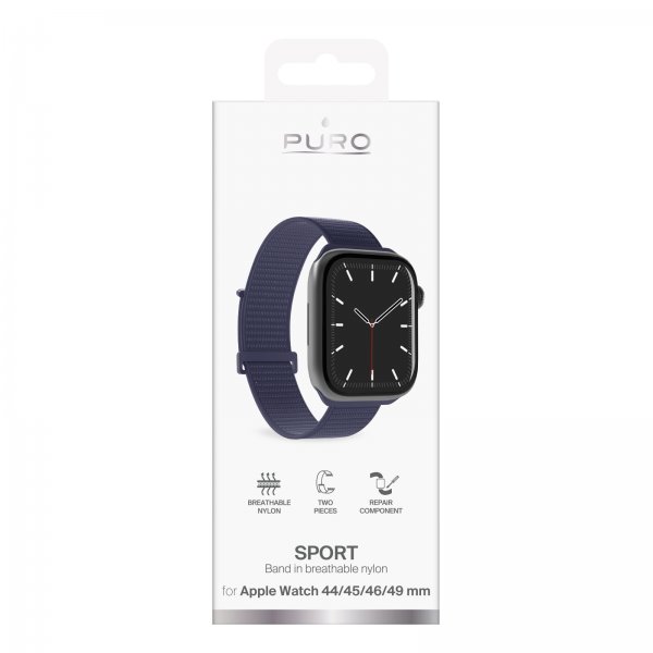 Apple Watch 44/45/46/Ultra 49mm Armbånd Sport Strap Crown Blue