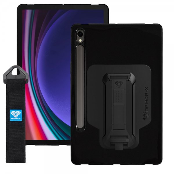Samsung Galaxy Tab S9 Deksel Shockproof Case Kickstand Hand Strap X-Mount