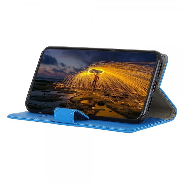 Realme GT Neo 2 Etui Litchi Blå