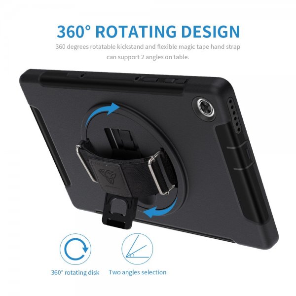Lenovo Tab M10 Plus TB-X606F Deksel Rainproof Rugged Case Hand Strap Kickstand