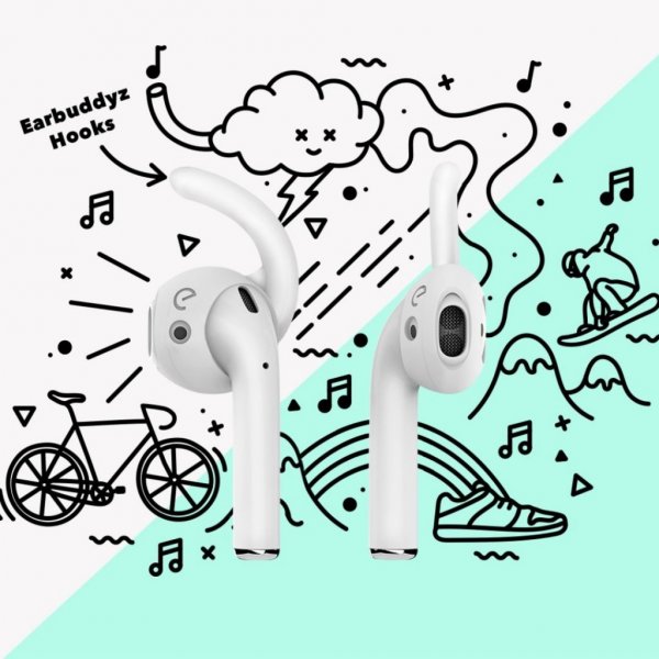 EarBuddyz Ear Hooks för AirPods och EarPods HHvit