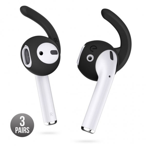 EarBuddyz Ear Hooks för AirPods och EarPods Svart