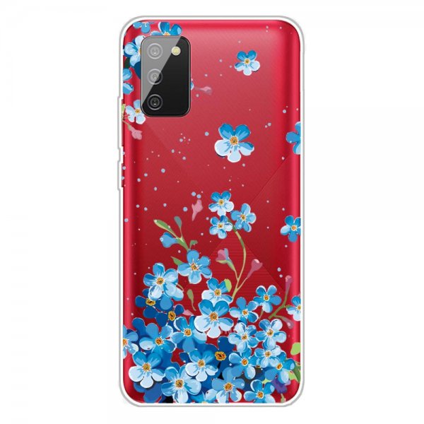 Samsung Galaxy A02s Deksel Motiv Blå Blomst