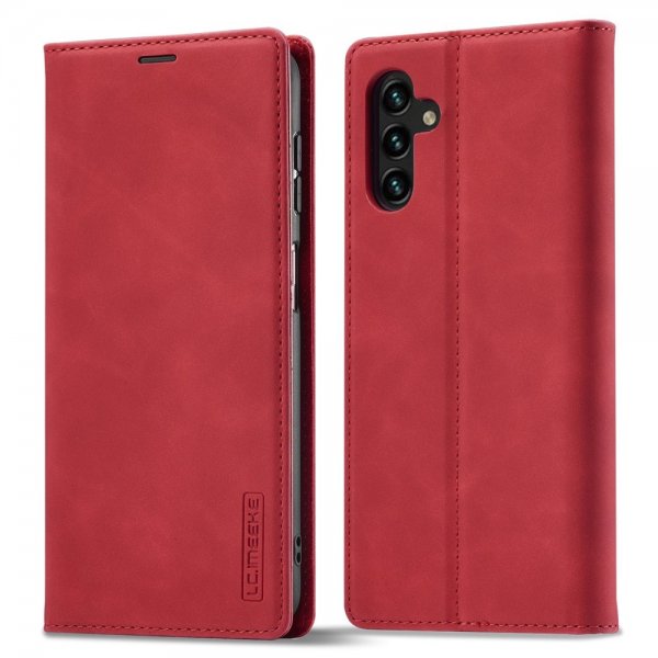 Samsung Galaxy A14 Etui med Kortlomme flipp Rød