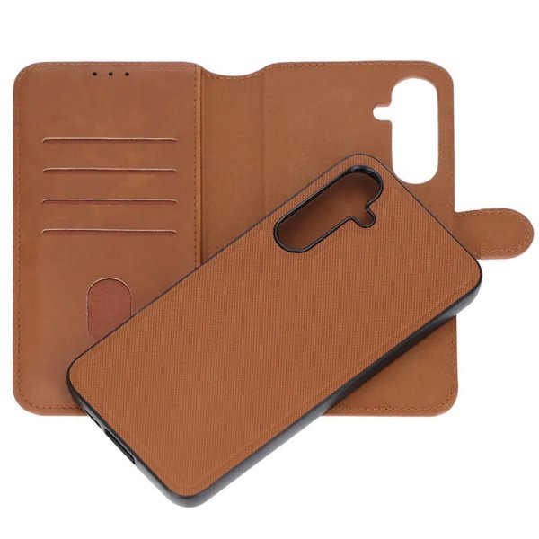 Samsung Galaxy A15 Etui Detachable Wallet Case Brun