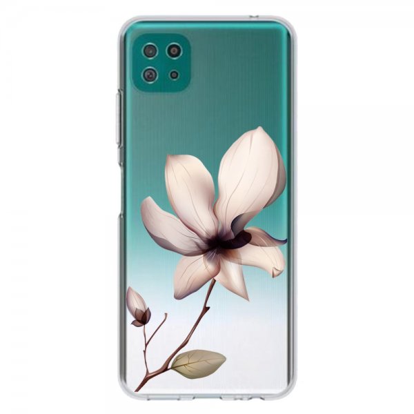 Samsung Galaxy A22 5G Deksel Motiv Hvit Blomst