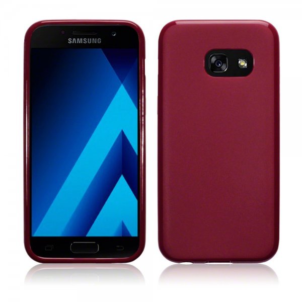 Samsung Galaxy A3 2017 MobilDeksel TPU Solid Rød